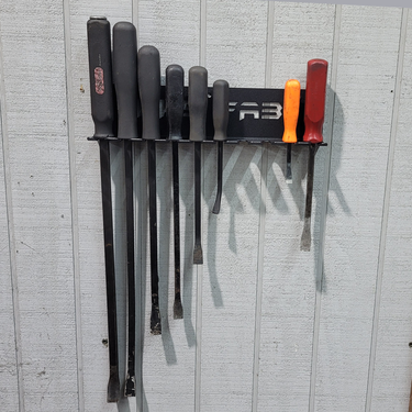 Pry Bar Holder - Wall & Cart Mount Tool Organizer Rack